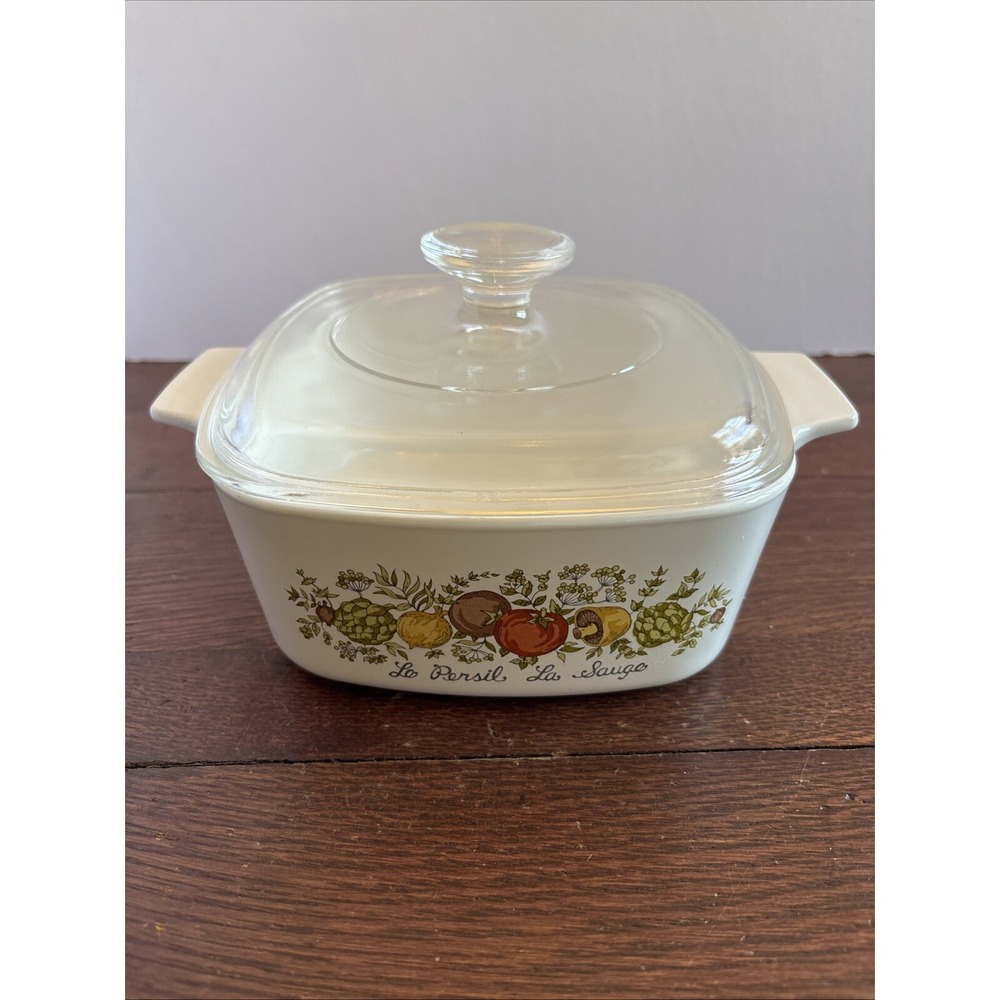 Corning Ware Vintage A1 1/2B Quart Dish‎ With Pyrex Glass Lid Oven Microwave